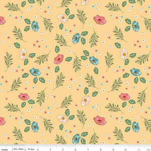 Melody Collection Flower Fields Cotton Fabric C15142 yellow