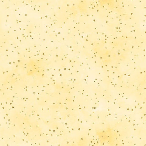 yellow, Peony Blossoms Glitter Dots Cotton Fabric 34718
