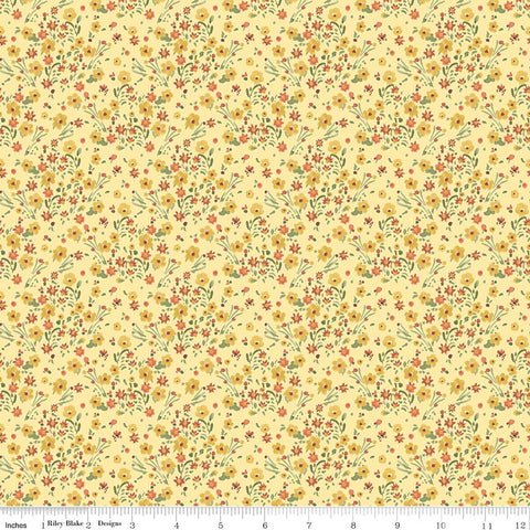 yellow, Sketchbook Collection Blossoms Cotton Fabric CD17524