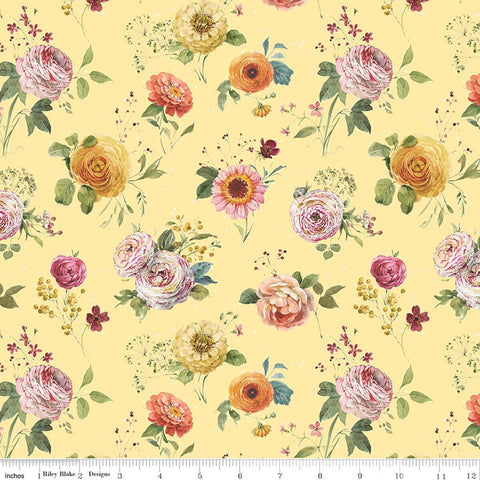 yellow, Sketchbook Collection Stems Cotton Fabric CD17521