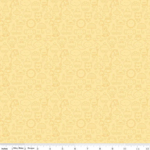 Special Delivery Collection Tone on Tone Cotton Fabric C15283 yellow