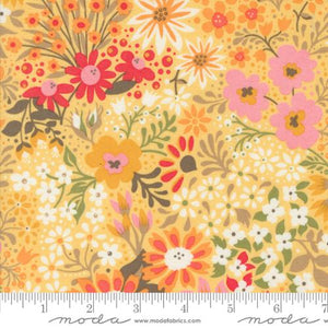 Yellow, Sunday Brunch Collection Dutch Baby Floral Cotton Fabric 30750