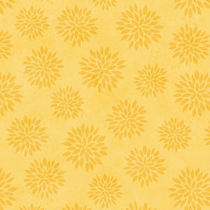 Sunflower Splendor Collection Tonal Flowers Cotton Fabric 83333 yellow