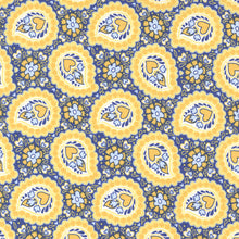 Sunflowers in My Heart Collection Provence Paisley Cotton Fabric 27323 yellow
