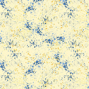 yellow, Sunlit Serenade Collection Splatter Texture Cotton Fabric 40776