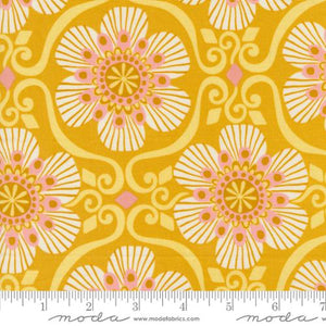 Tango Collection Damask Cotton Fabric 27334 yellow