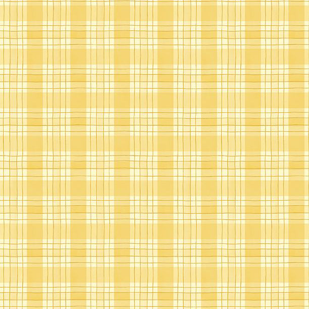 Zest for Life Collection Plaid Cotton Fabric 19159 yellow