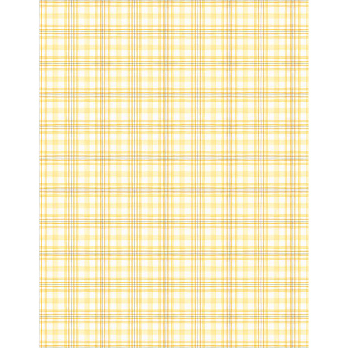 Yellow plaid fabric