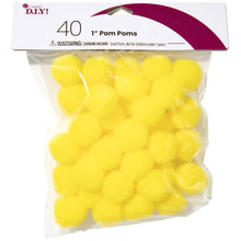 Yellow 1-inch pom-poms