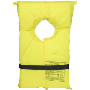 Seachoice Adult Yellow Life Vest showing back