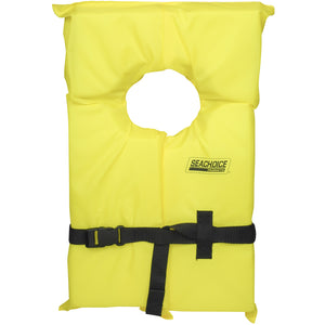 Seachoice Adult Yellow Life Vest showing front