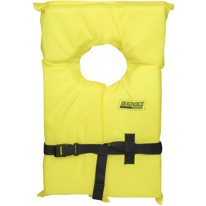 Seachoice Adult Yellow Life Vest showing front