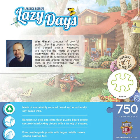 Lazy Days - Lakeside Retreat 750 Piece Jigsaw Puzzle 31574 back of box