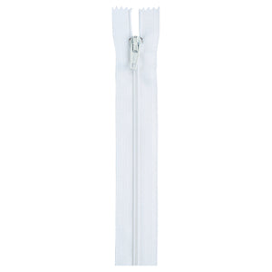 White 20-inch zipper 