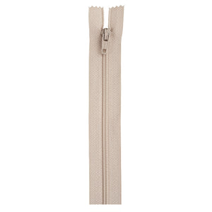 Ecru 22-inch zipper