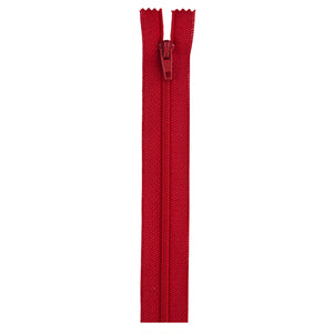 Red 22-inch zipper
