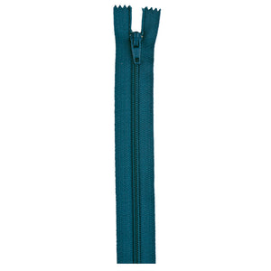 Teal blue zipper