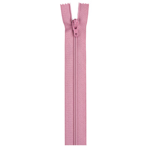 Dark old rose 22-inch zipper