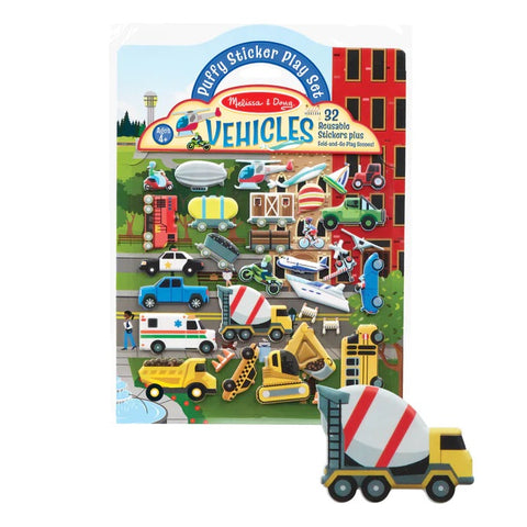 Puffy Stickers Set - Vehicles