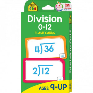 Division 0 to 12 Flash Cards 04017
