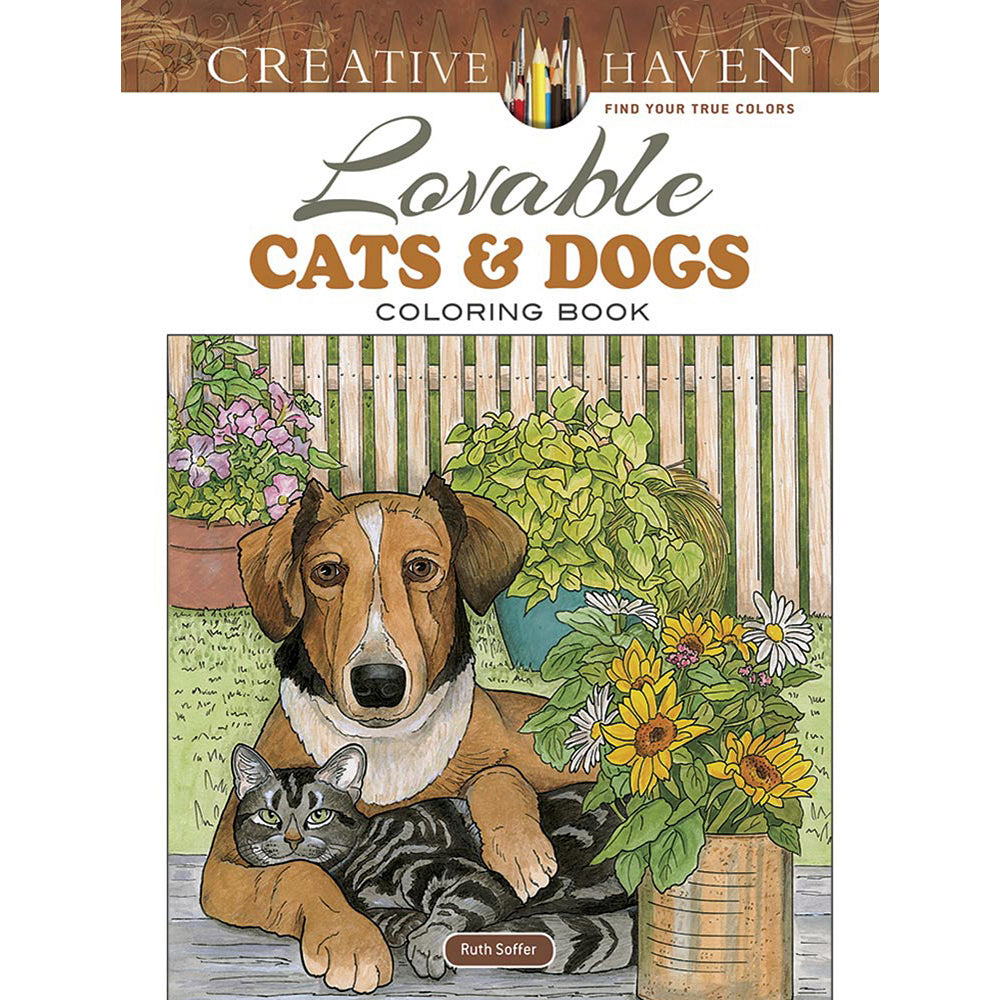 Dover Creative Haven Lovable Cats & Dogs Coloring Book