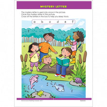 School Zone Big First Grade Workbook sample page of letter puzzle