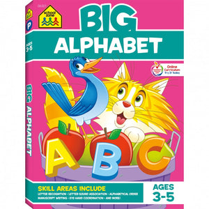 School Zone Big Alphabet Workbook front cover
