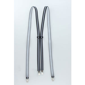 Shenandoah Black and White Stripe Suspenders S1CP
