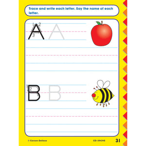 Carson Dellosa Get Ready for Kindergarten activity book letters A B page