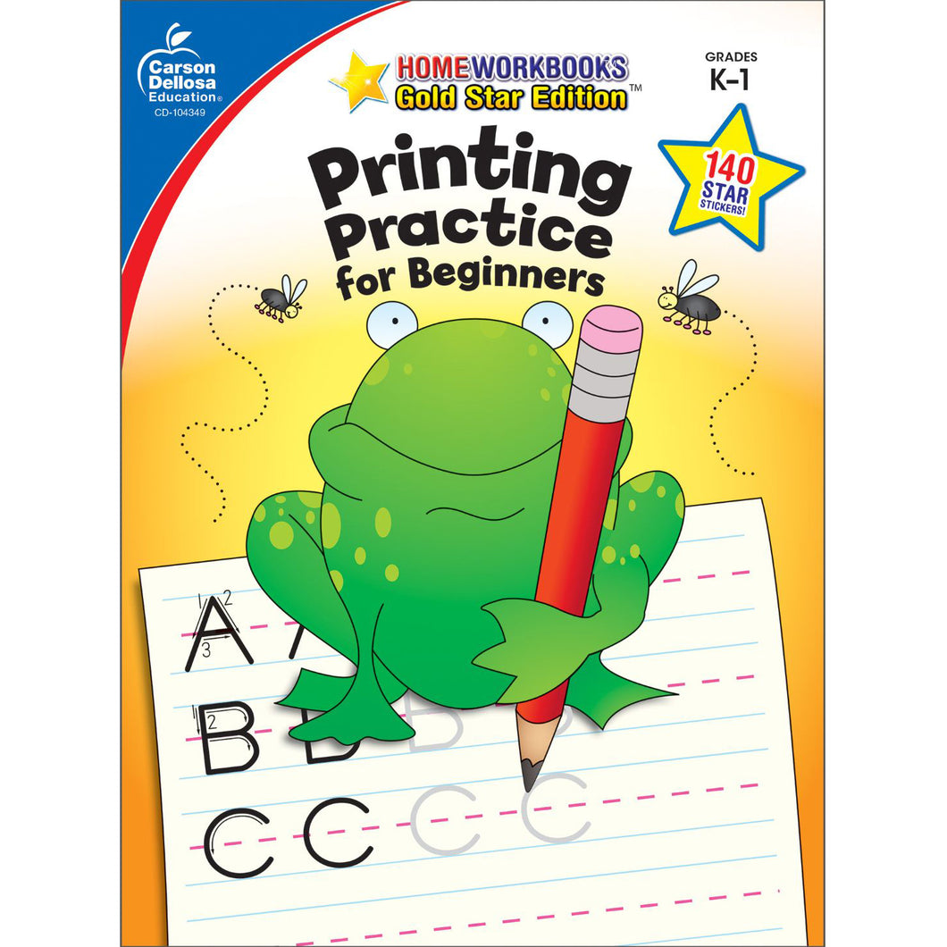 Carson Dellosa Printing Practice for Beginners activity book