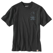 Carhartt men's carbon heather Durable Goods graphic tee shirt front