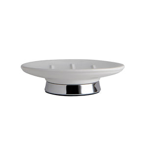 White Ceramic Quinn Soap Dish 105889