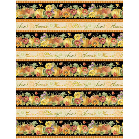 Wilmington Prints Harvest Gold Collection Cotton Stripe Fabric 1077-89264-897