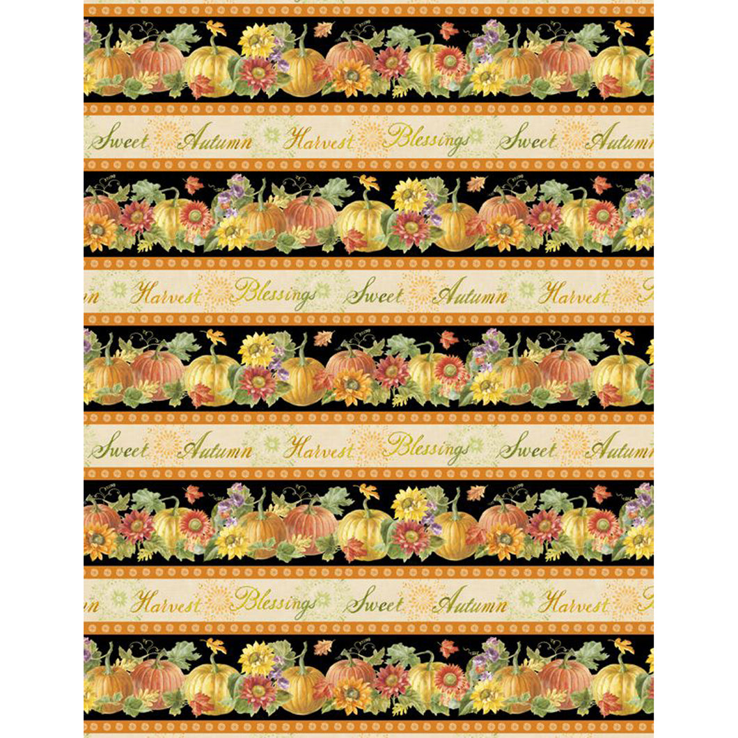 Wilmington Prints Harvest Gold Collection Cotton Stripe Fabric 1077-89264-897