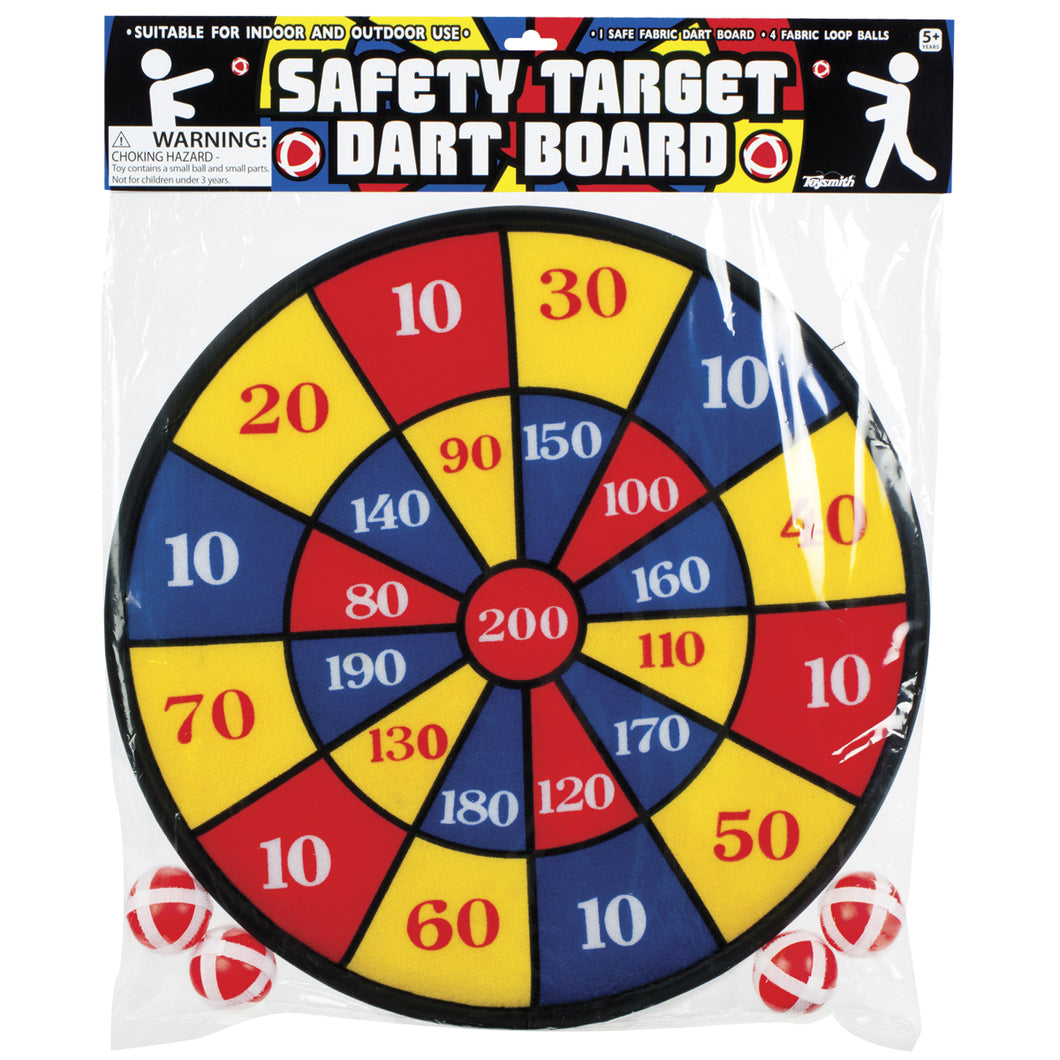 safety target dart board with balls
