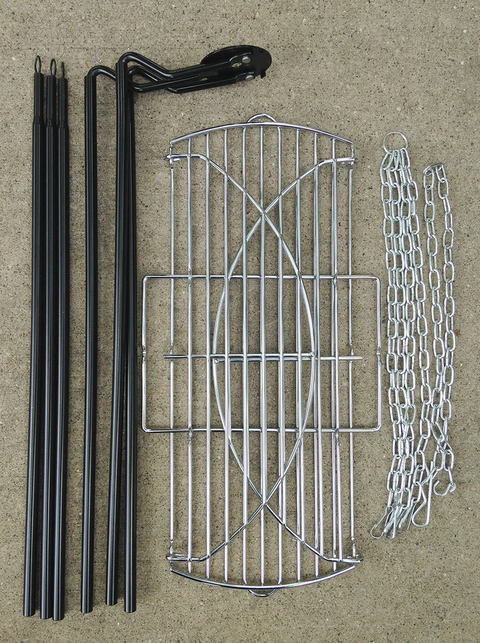 Rome EZ Tri-Pod Grill showing pieces