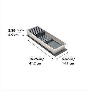 Compact Knife Drawer Organizer with dimensions