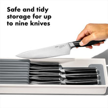 Compact Knife Drawer Organizer with knives