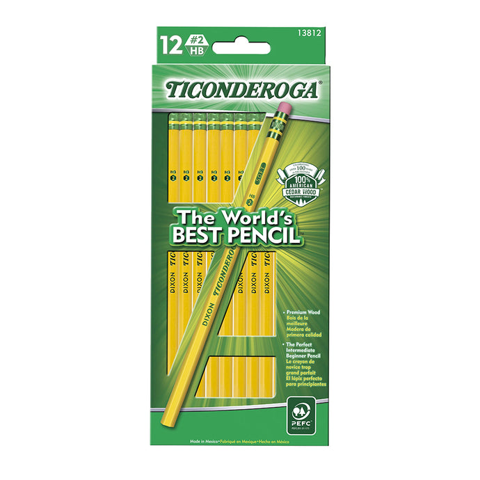 Ticonderoga 12-Pack Unsharpened Pencils 13812-5