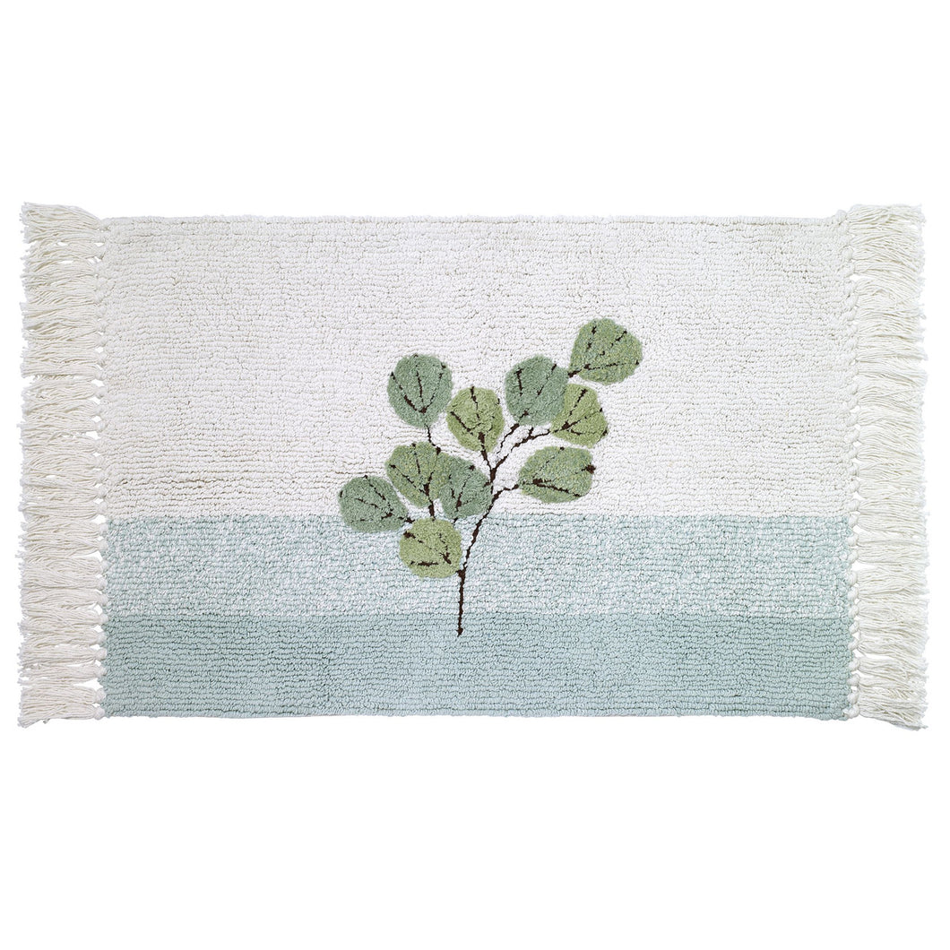 Ombre Leaves Bath Rug
