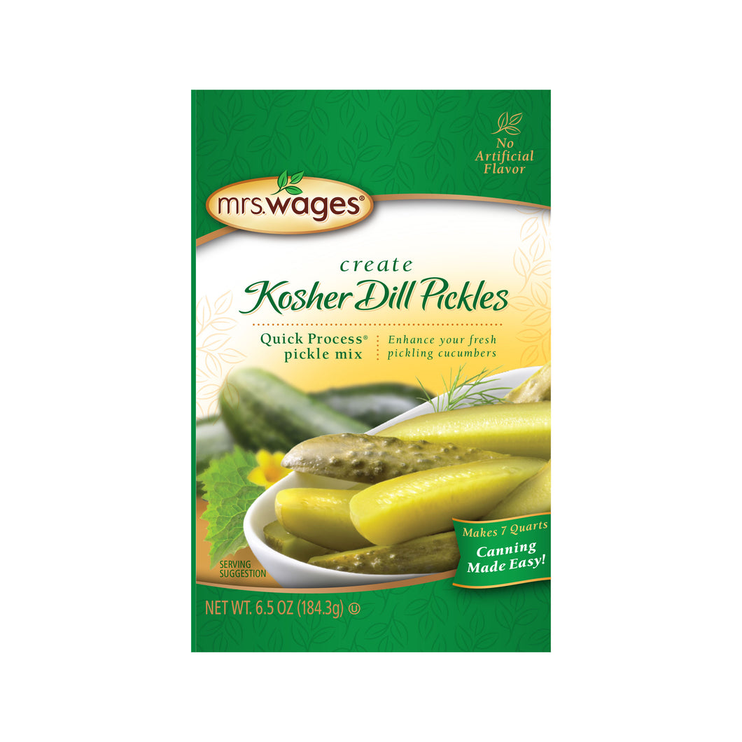 Pack of Mrs. Wages Kosher dill pickles mix.
