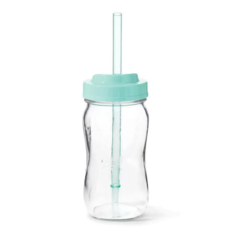 2-Pack Ball Sip Straw Contoured Jars