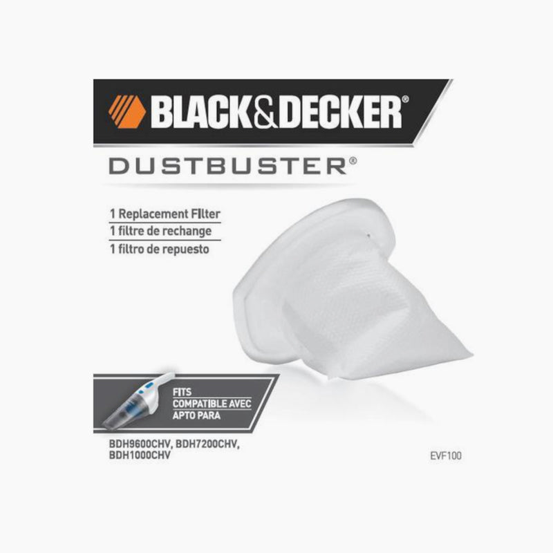 Black+decker Hand Vacuum Replacement Filter - White Evf100