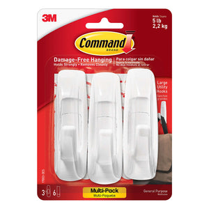 3-Pack Command Large Utility Hooks 17003