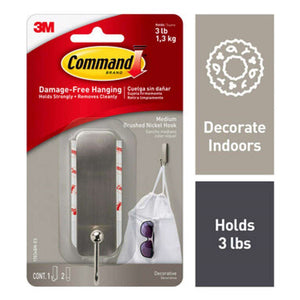 Command Medium Metal Hook 17034BN-ES