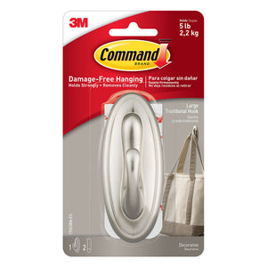 Command Brushed Nickel Plastic Hook 17053BN