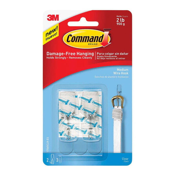 2-Pack Command Clear Plastic Wire Hooks 17065CLR