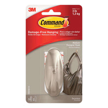 Brushed Nickel Command Medium Designer Hooks 17081