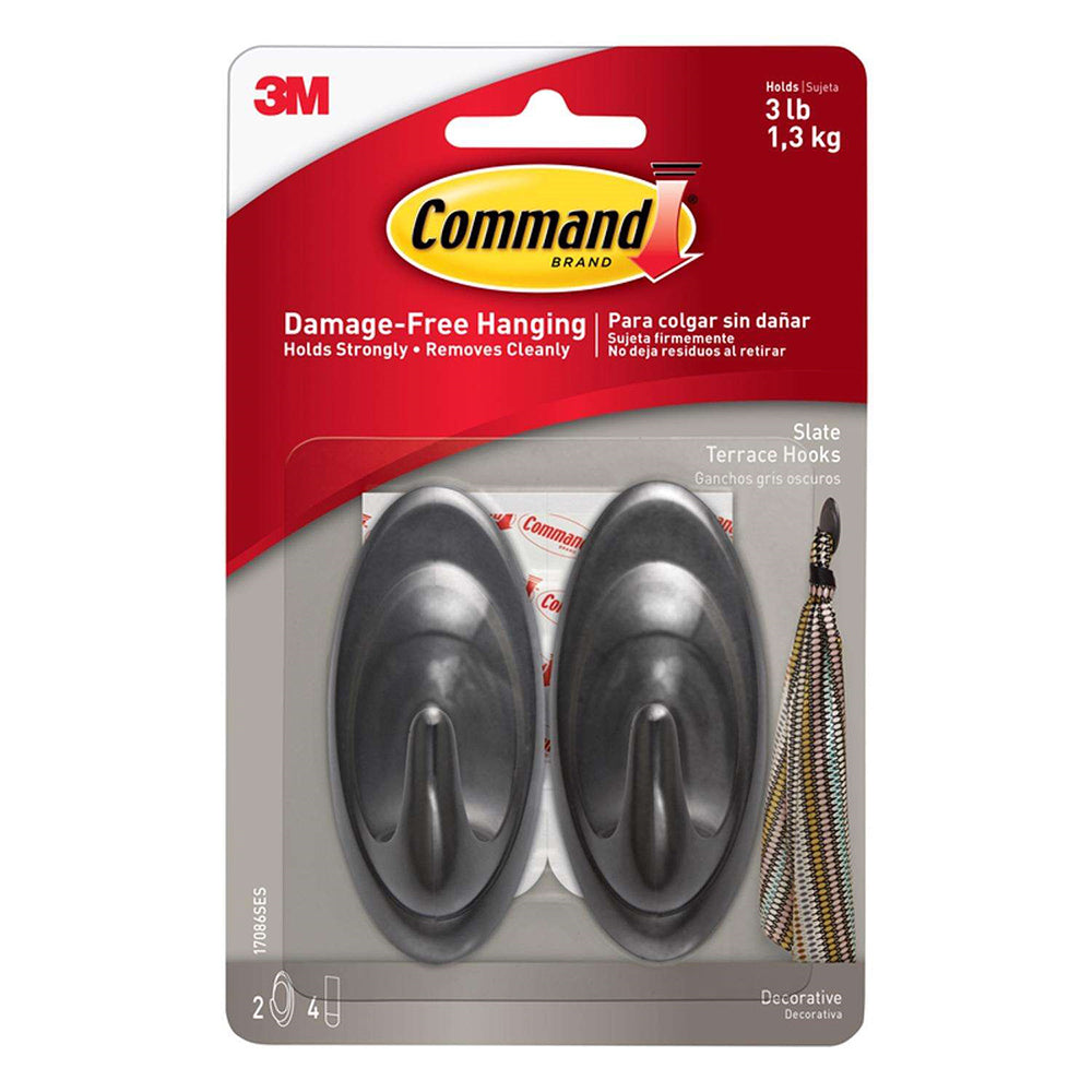 3M Command Clear Cord Clips Medium Wire Clips Hooks Strong Hold 17301 4  Clips 5 Strips Per Pack, 4-Pack 