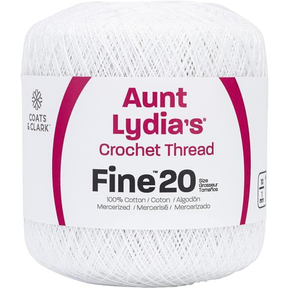 White Crochet Thread Fine 20